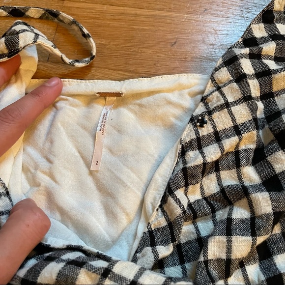 Free People Gingham Wrap Dress - Picture 6 of 9